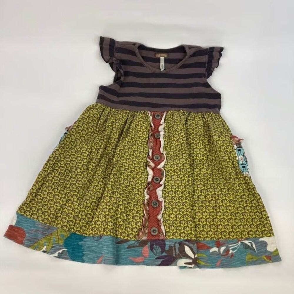 Matilda Jane Sz 8 Buttercup Maggie You & Me Striped Boutique Dress